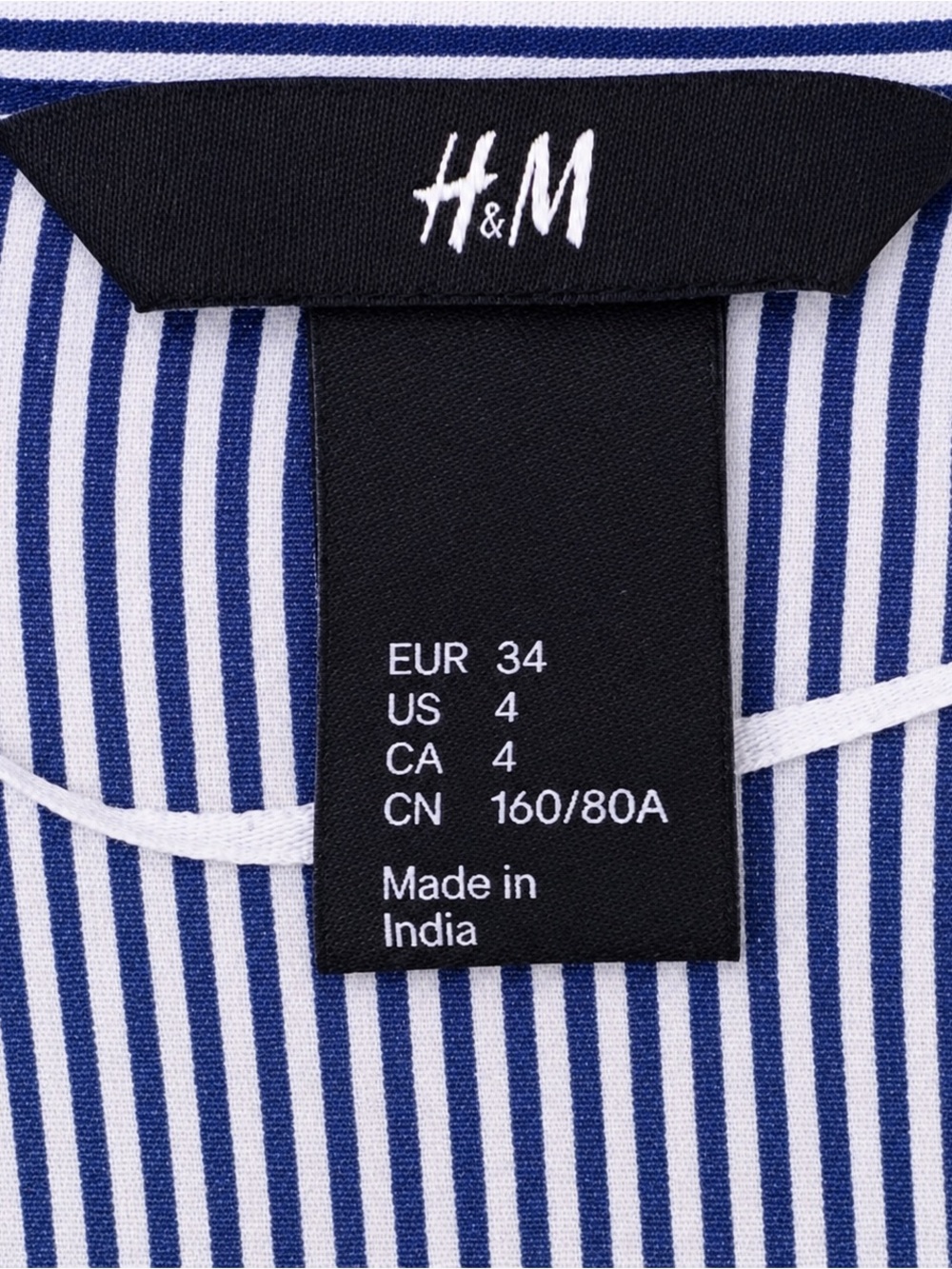 H&M Blue & White Striped Ruffle Top - Picture 5 of 9